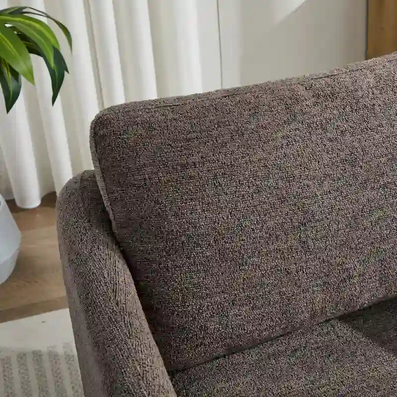 Modern Chenille Swivel Accent Chair – Inner Spring Cushion, 360° Rotation & Solid Wood Frame