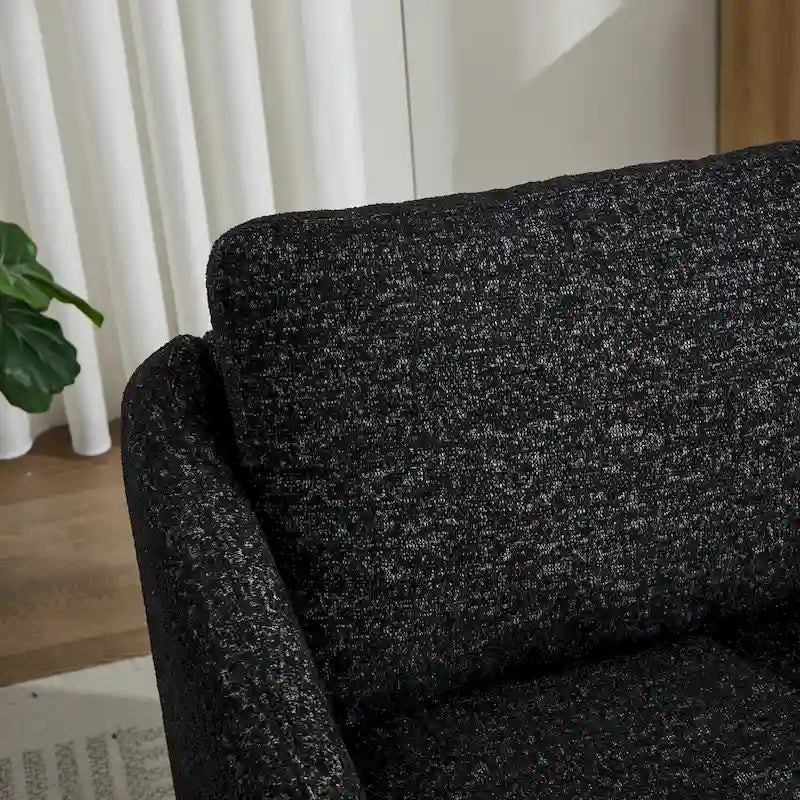 Modern Chenille Swivel Accent Chair – Inner Spring Cushion, 360° Rotation & Solid Wood Frame