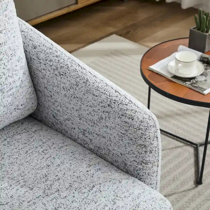 Modern Chenille Swivel Accent Chair – Inner Spring Cushion, 360° Rotation & Solid Wood Frame