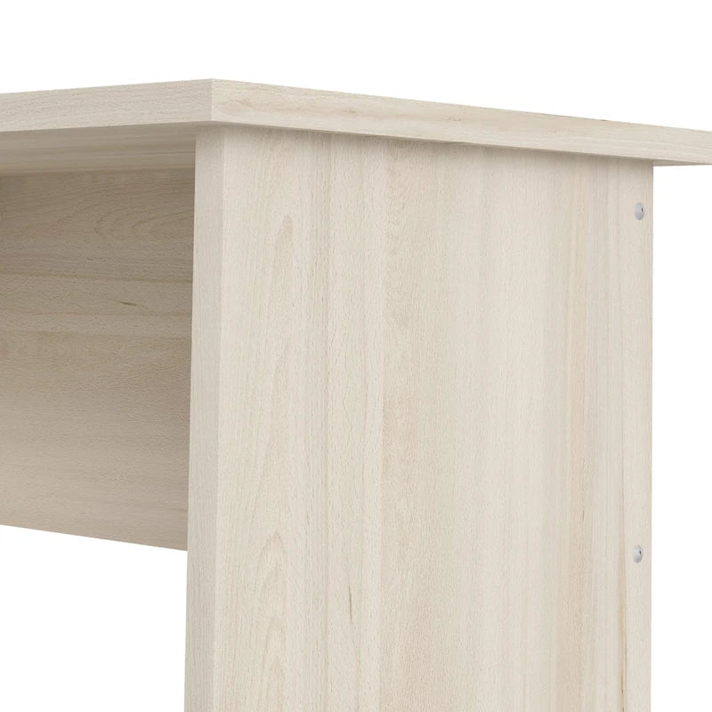 Modern 4-Drawer Writing Desk – Open Shelf, Aluminum Bar Handles & Stain-Resistant Foil Surface