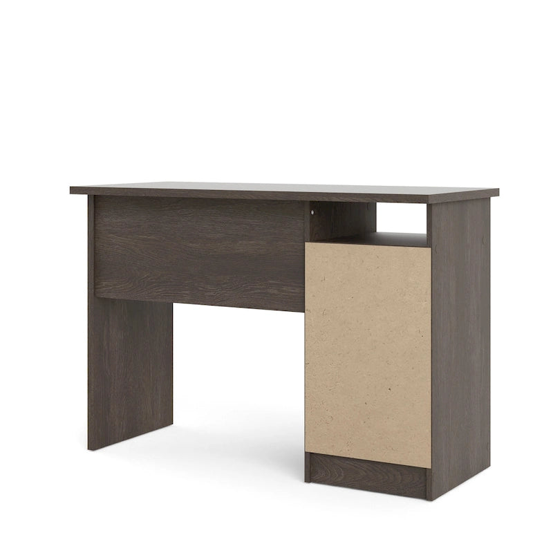 Modern 4-Drawer Writing Desk – Open Shelf, Aluminum Bar Handles & Stain-Resistant Foil Surface