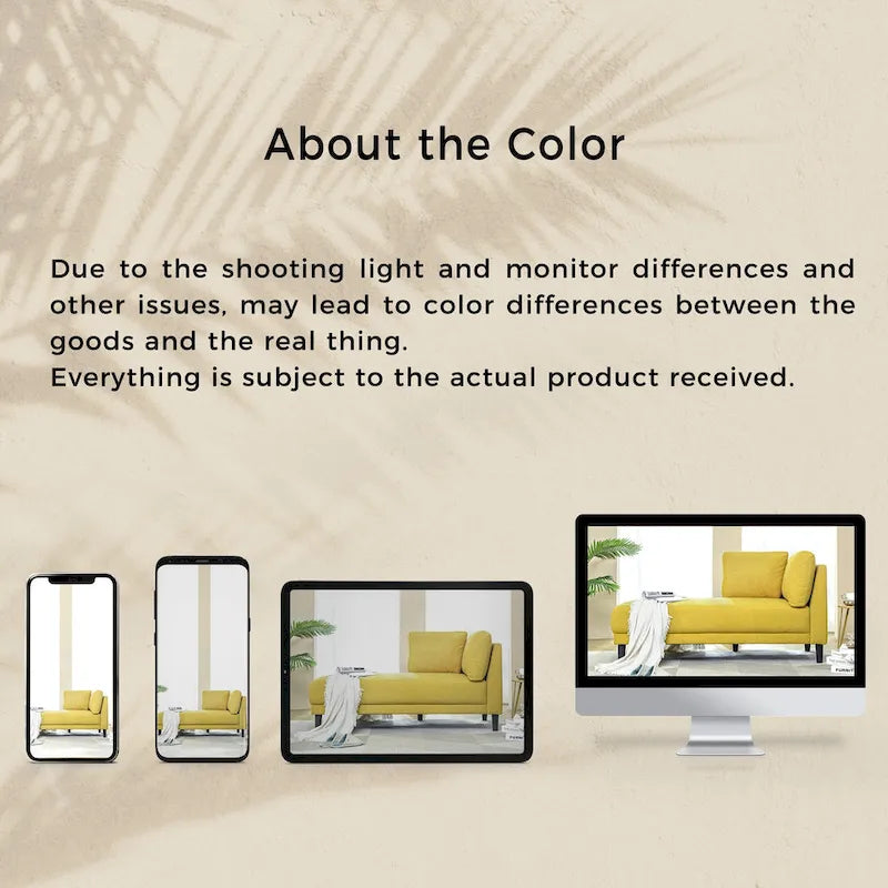 65" Corner Chaise Lounge with Pocket Spring Cushion & Solid Wood Frame