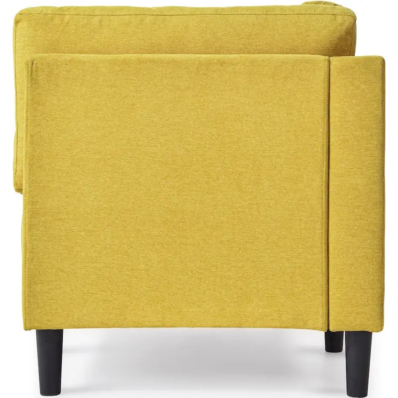 65" Corner Chaise Lounge with Pocket Spring Cushion & Solid Wood Frame