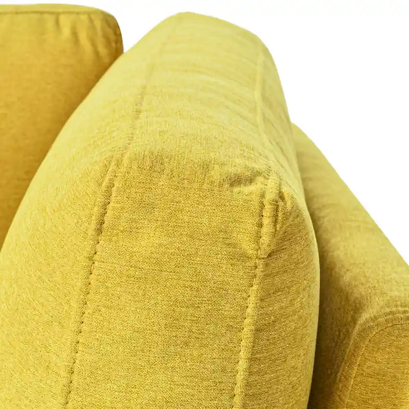 65" Corner Chaise Lounge with Pocket Spring Cushion & Solid Wood Frame