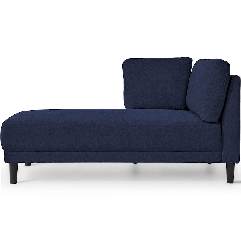 65" Corner Chaise Lounge with Pocket Spring Cushion & Solid Wood Frame
