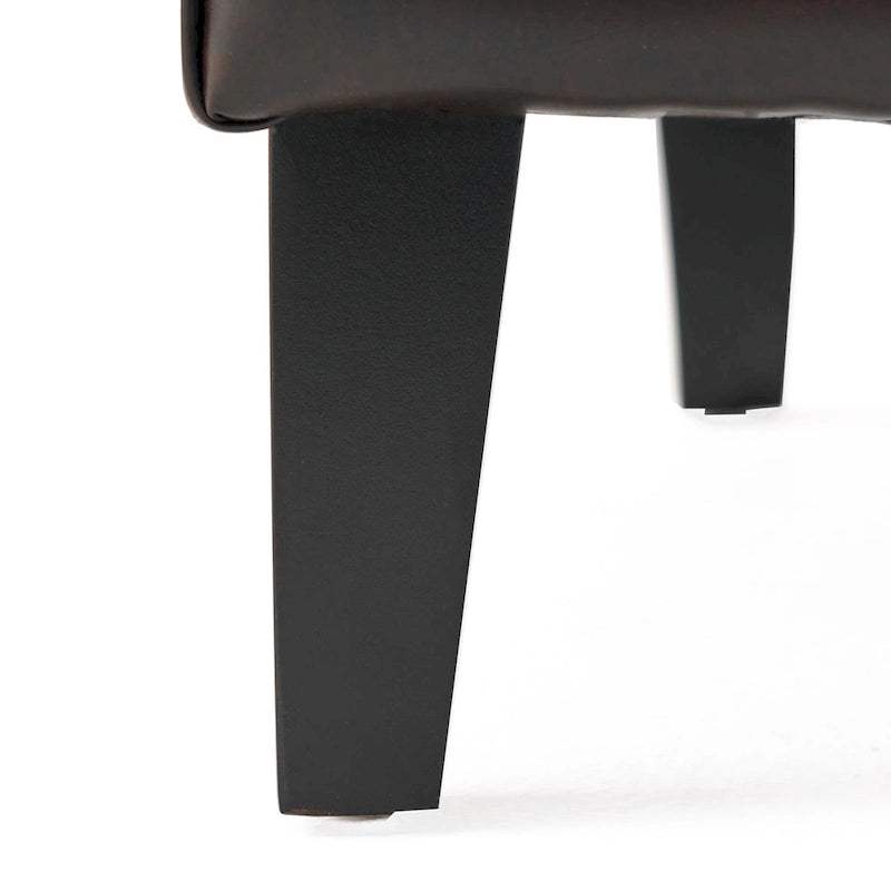 High Back Wingback Accent Chair – Single Seat with Birch Wood Legs