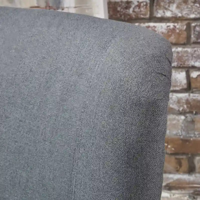 High Back Wingback Accent Chair – Single Seat with Birch Wood Legs