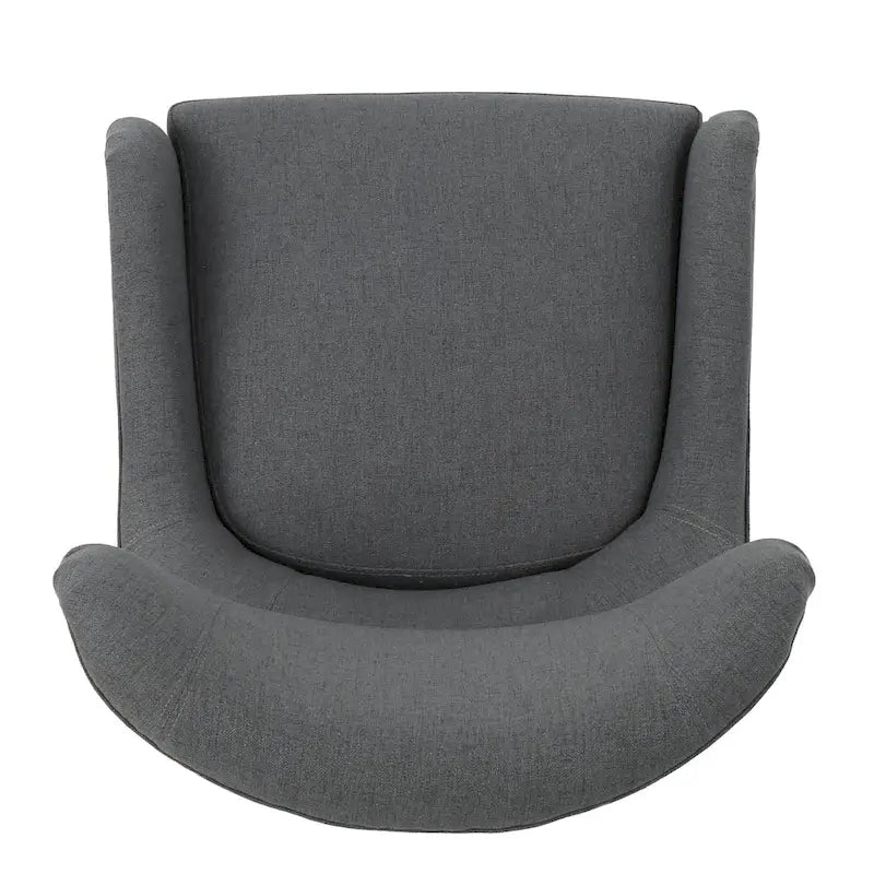 High Back Wingback Accent Chair – Single Seat with Birch Wood Legs