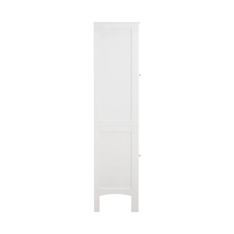 5-Tier Narrow Freestanding Storage Cabinet – Shutter Doors & Adjustable Shelves