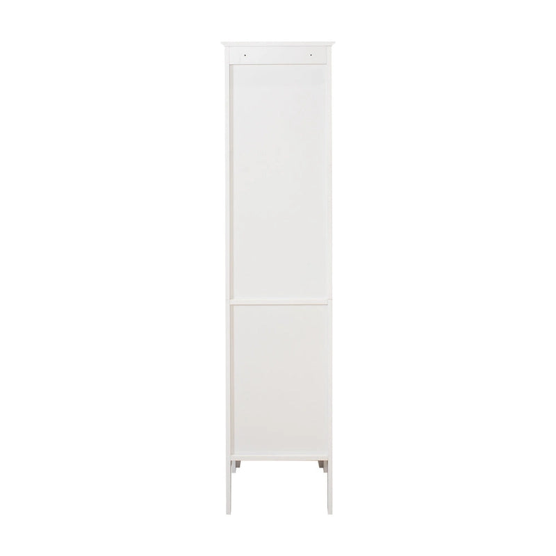 5-Tier Narrow Freestanding Storage Cabinet – Shutter Doors & Adjustable Shelves