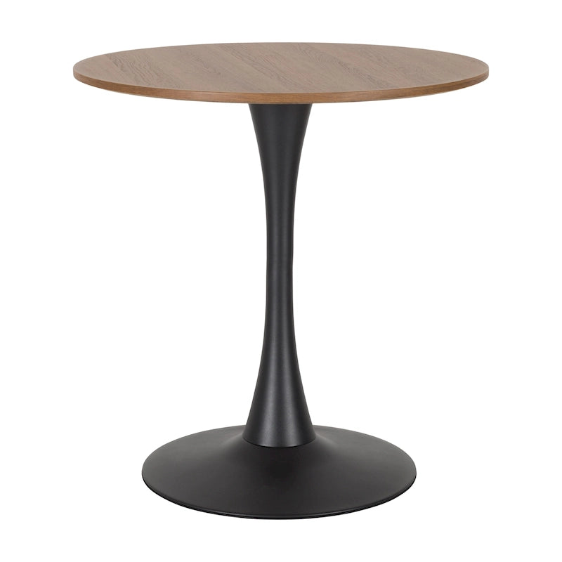 28" Round Bistro Table with Marble-Look Top & Metal Pedestal Base — Seats 3