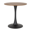 28" Round Bistro Table with Marble-Look Top & Metal Pedestal Base — Seats 3
