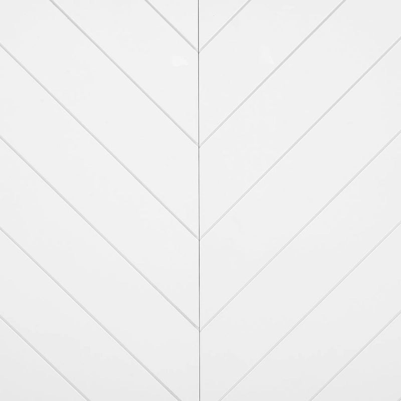 Entryway Hall Tree with Lift-Top Storage Bench & Herringbone Back Panel — White