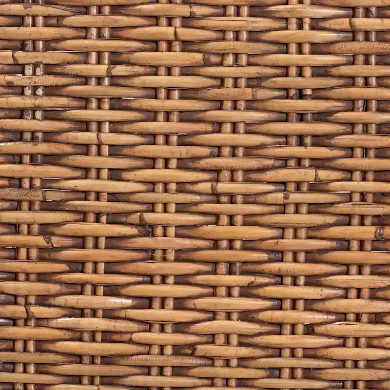 Bohemian Natural Rattan Dining Chair – Openwork Round Back, Stackable
