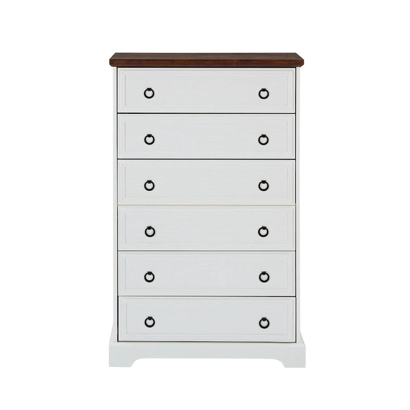 Modern 6-Drawer Bedroom Dresser – Wide Glide Drawers & Anti-Tip Safety Design