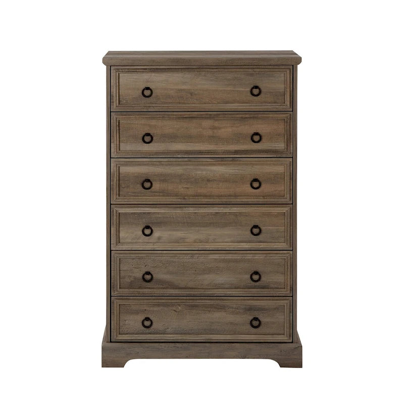 Modern 6-Drawer Bedroom Dresser – Wide Glide Drawers & Anti-Tip Safety Design