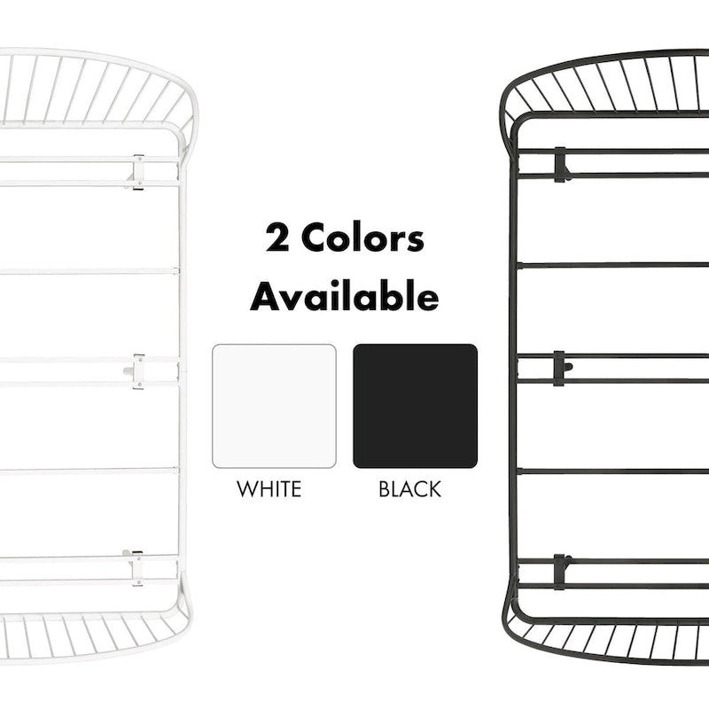 Curved Metal Bed Frame with Arched Headboard — No Box Spring Needed
