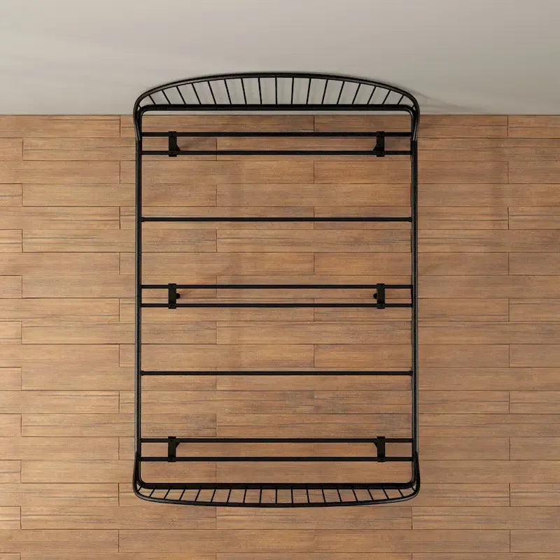 Curved Metal Bed Frame with Arched Headboard — No Box Spring Needed