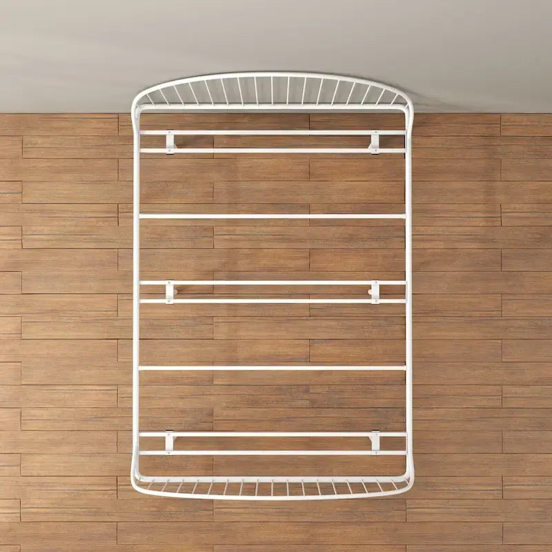 Curved Metal Bed Frame with Arched Headboard — No Box Spring Needed