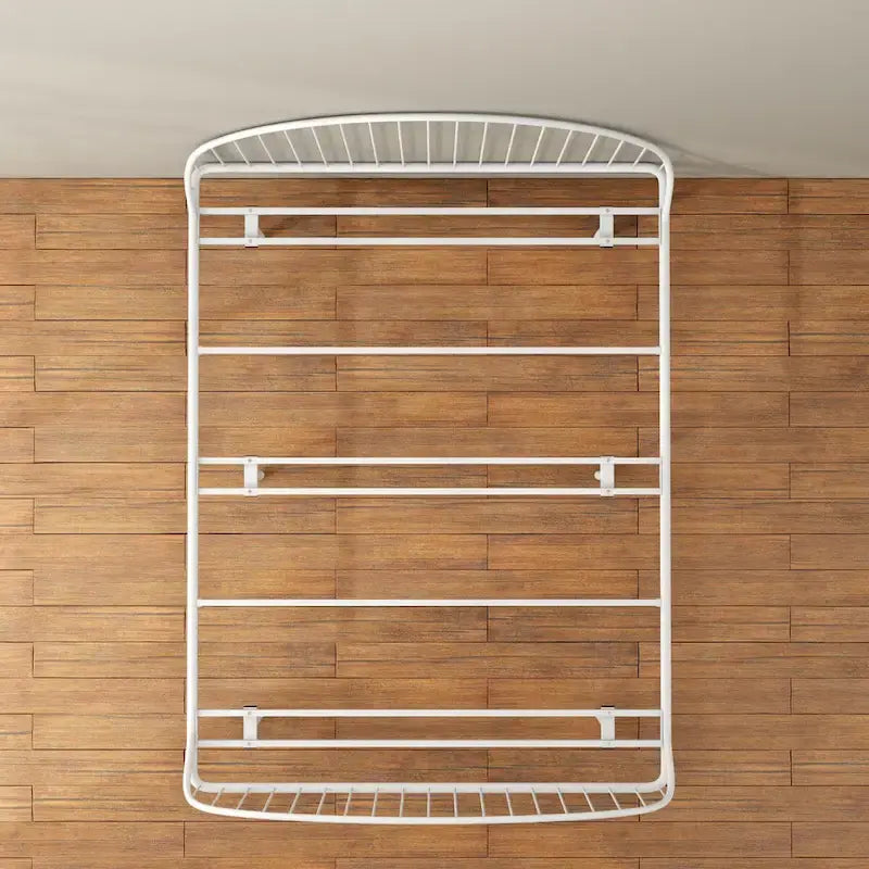 Curved Metal Bed Frame with Arched Headboard — No Box Spring Needed