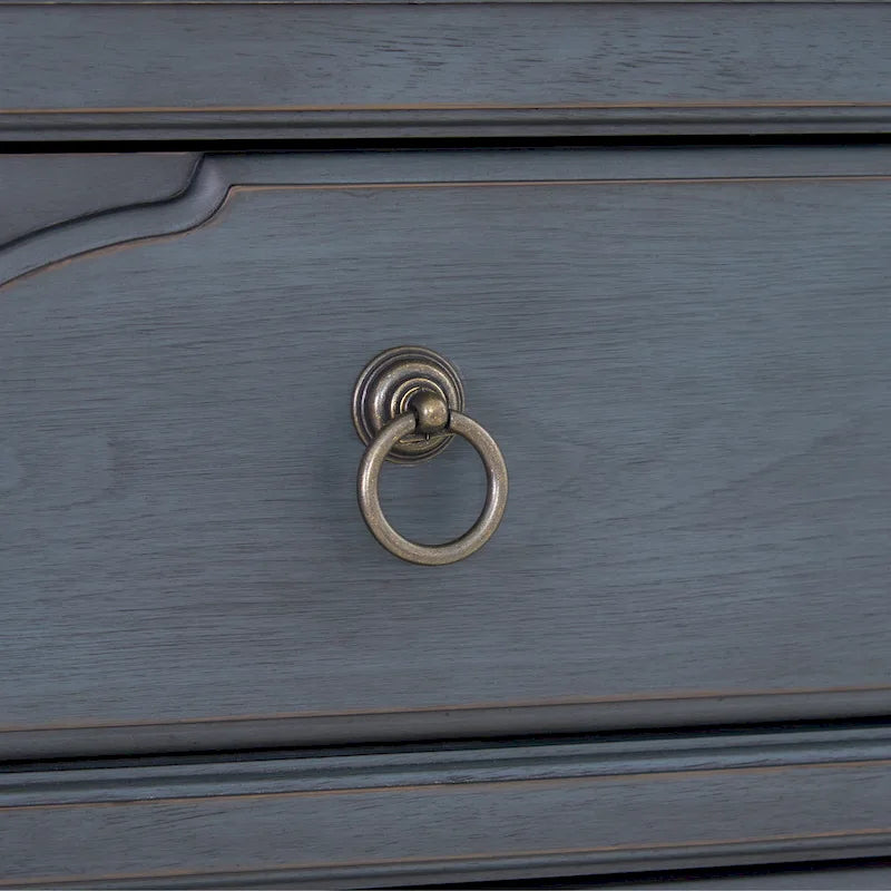 9-Drawer Solid Wood Dresser with Soft-Close Drawers — Corduroy Blue