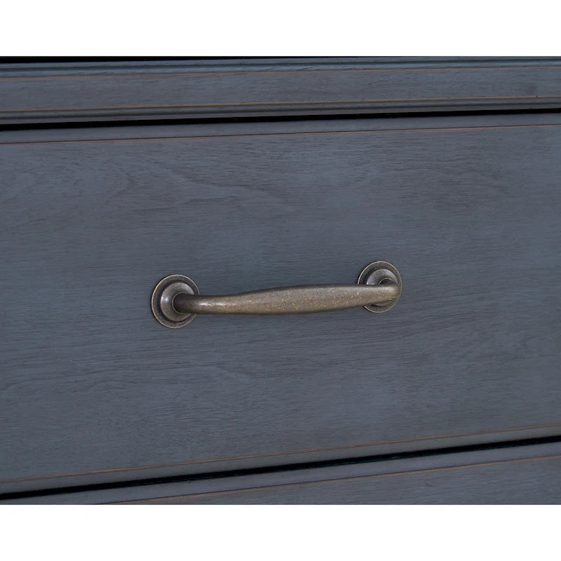 9-Drawer Solid Wood Dresser with Soft-Close Drawers — Corduroy Blue