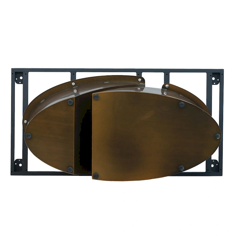 Modern Sintered Stone Dining Table with Gold Metal Legs