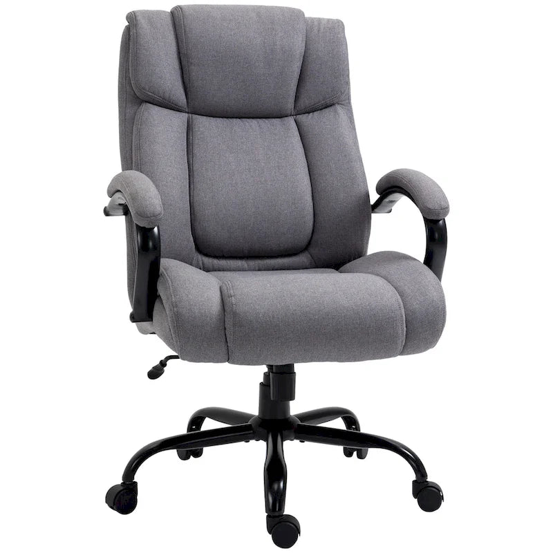 High Back Executive Office Chair — Extra-Wide Seat, 485 lbs Capacity, Adjustable Height