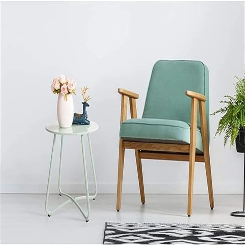 Round Metal Side Table — Indoor & Outdoor Snack & Accent Table, Weather-Resistant