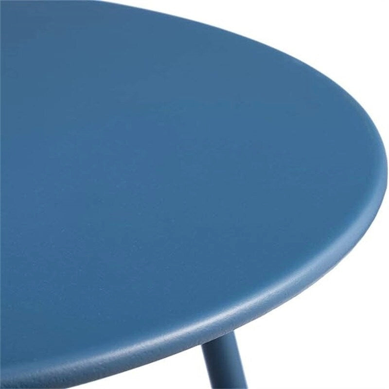 Round Metal Side Table — Indoor & Outdoor Snack & Accent Table, Weather-Resistant