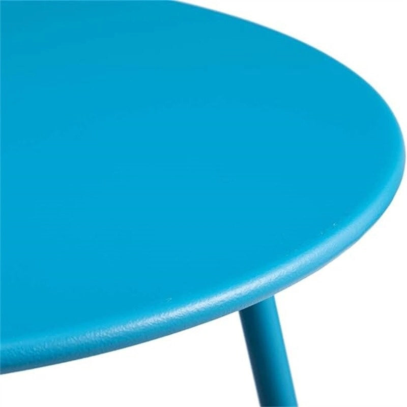 Round Metal Side Table — Indoor & Outdoor Snack & Accent Table, Weather-Resistant
