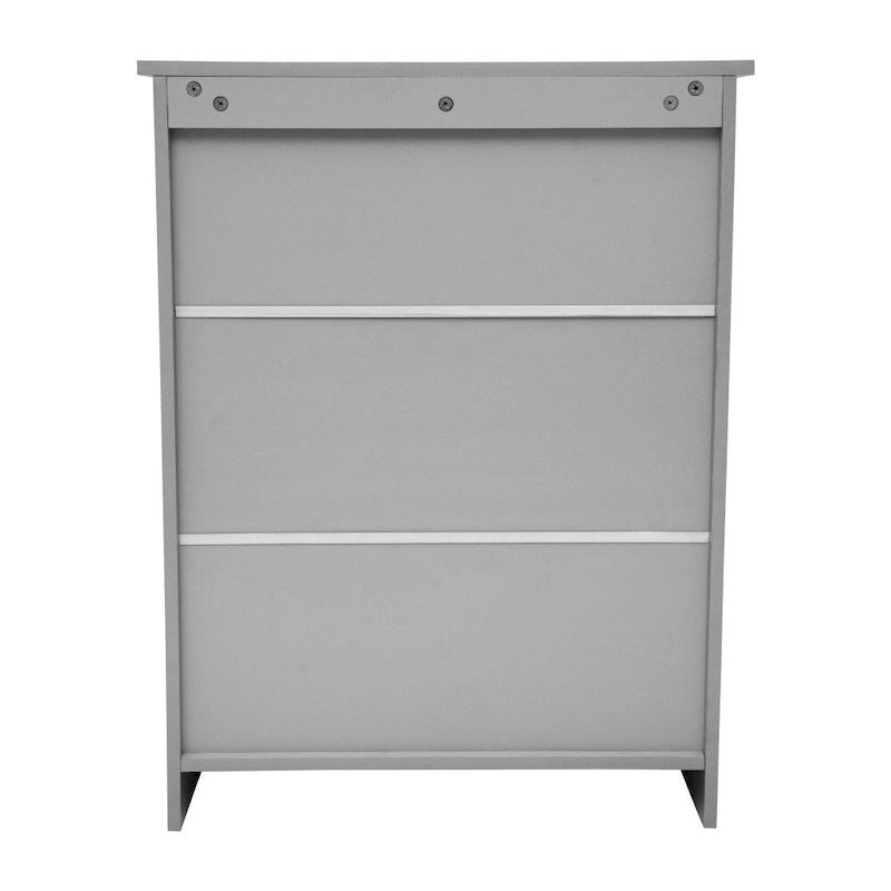Modern Freestanding Bathroom Storage Cabinet – Magnetic Doors, Open Display Shelf & Adjustable Shelving