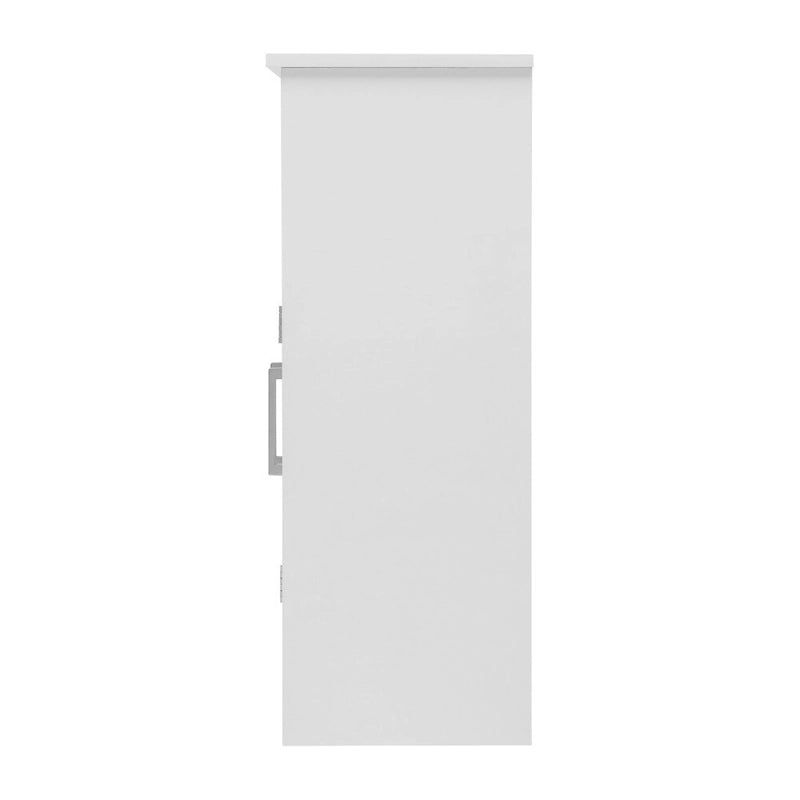Modern Freestanding Bathroom Storage Cabinet – Magnetic Doors, Open Display Shelf & Adjustable Shelving